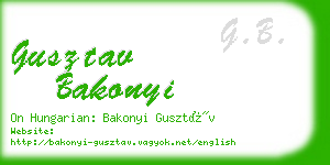 gusztav bakonyi business card